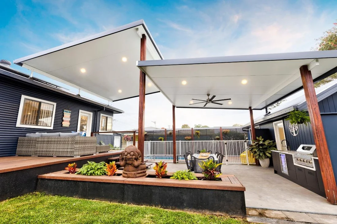 Insulated patio roof installation