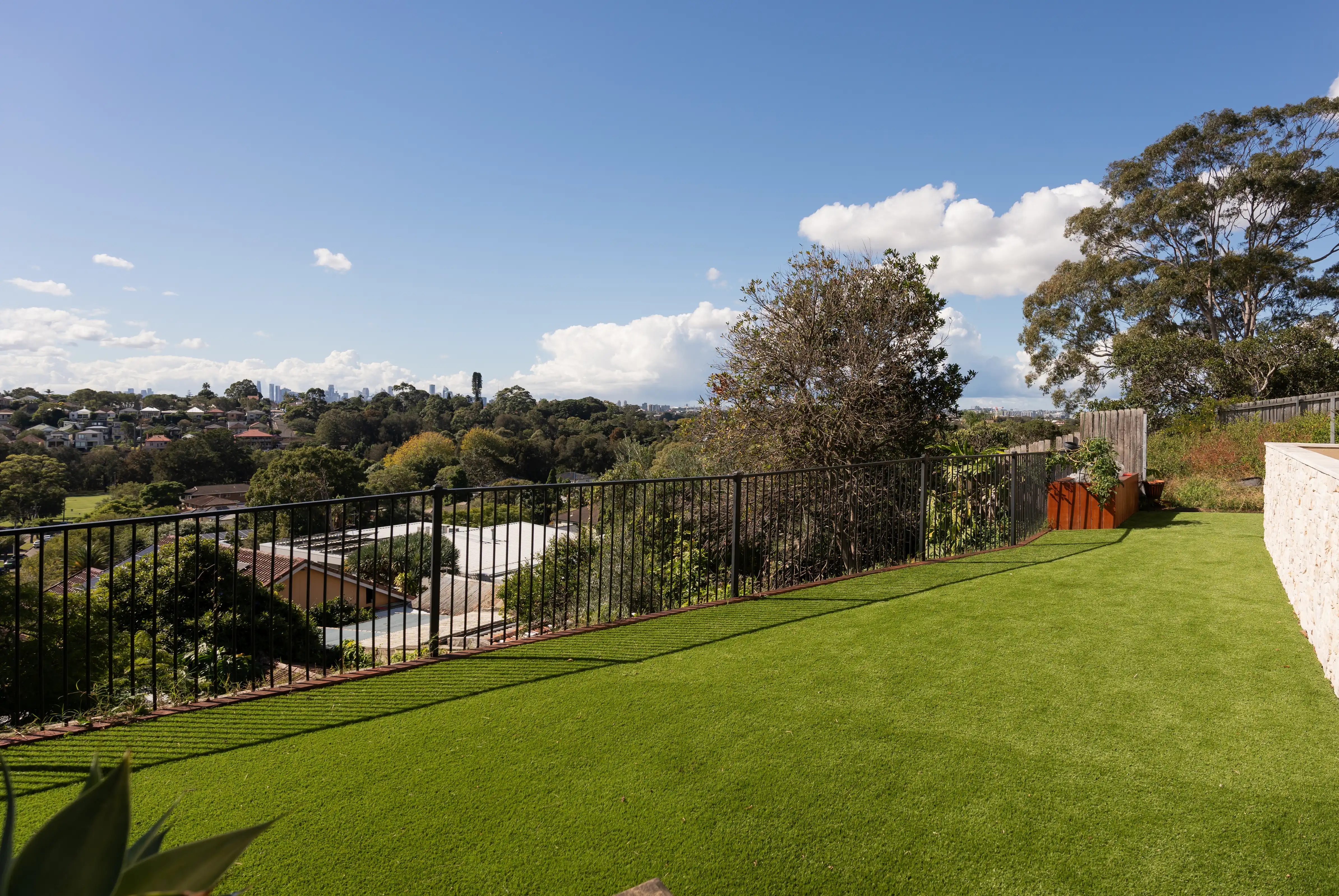 Curved roof pergola as an architectural outdoor feature